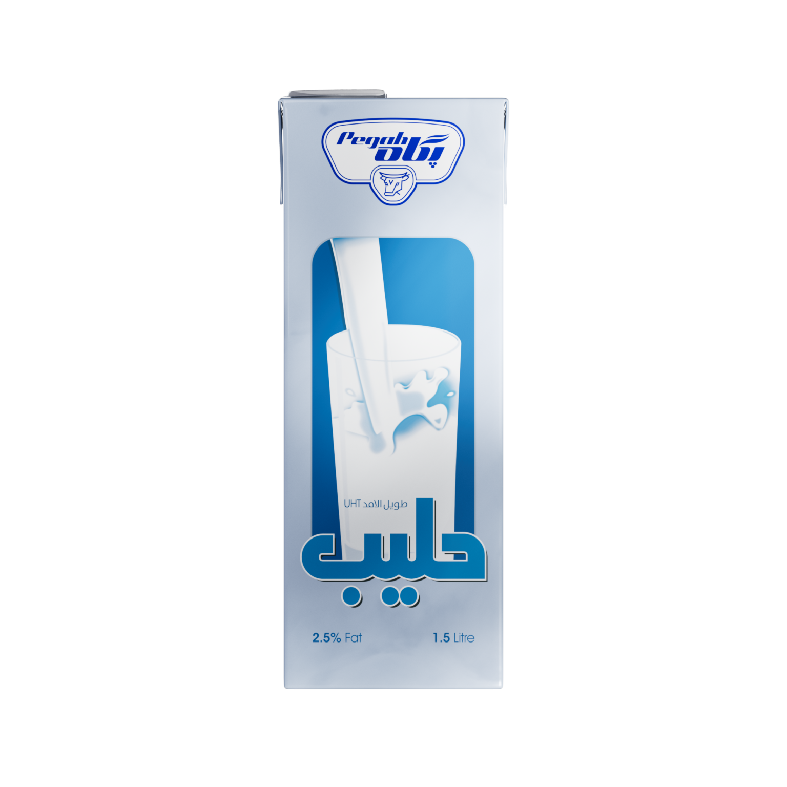 Pegah UHT Semi-Fat Sterilized Milk - 1.5 Litre