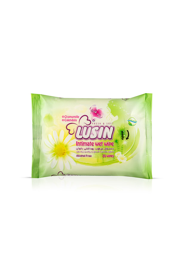 LUSIN Intimate Wet Wipes for Women (20 Wipes)