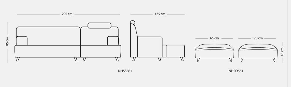 BENIZ Modern Sofa Set , Plywood Frame & High-Resilience Polyurethane Foam