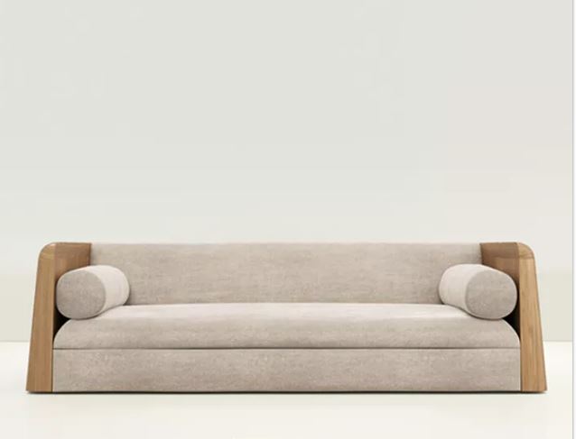 Zed Design Modern 3-Seater Natural Wood Sofa with Russian Pine, Walnut or Beech Frame