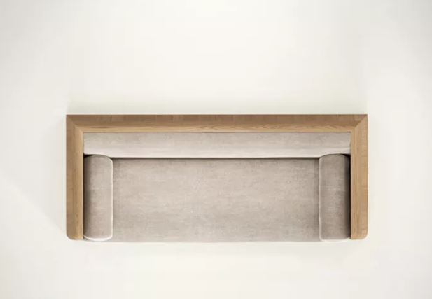 Zed Design Modern 3-Seater Natural Wood Sofa with Russian Pine, Walnut or Beech Frame