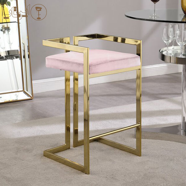 Open Naples Gold Chair - Modern Four-Legged Decorative Chair