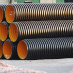 Corrugated polyethylene pipe