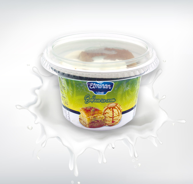 Baklava Flavored Pasteurized & Homogenized Cup Ice Cream