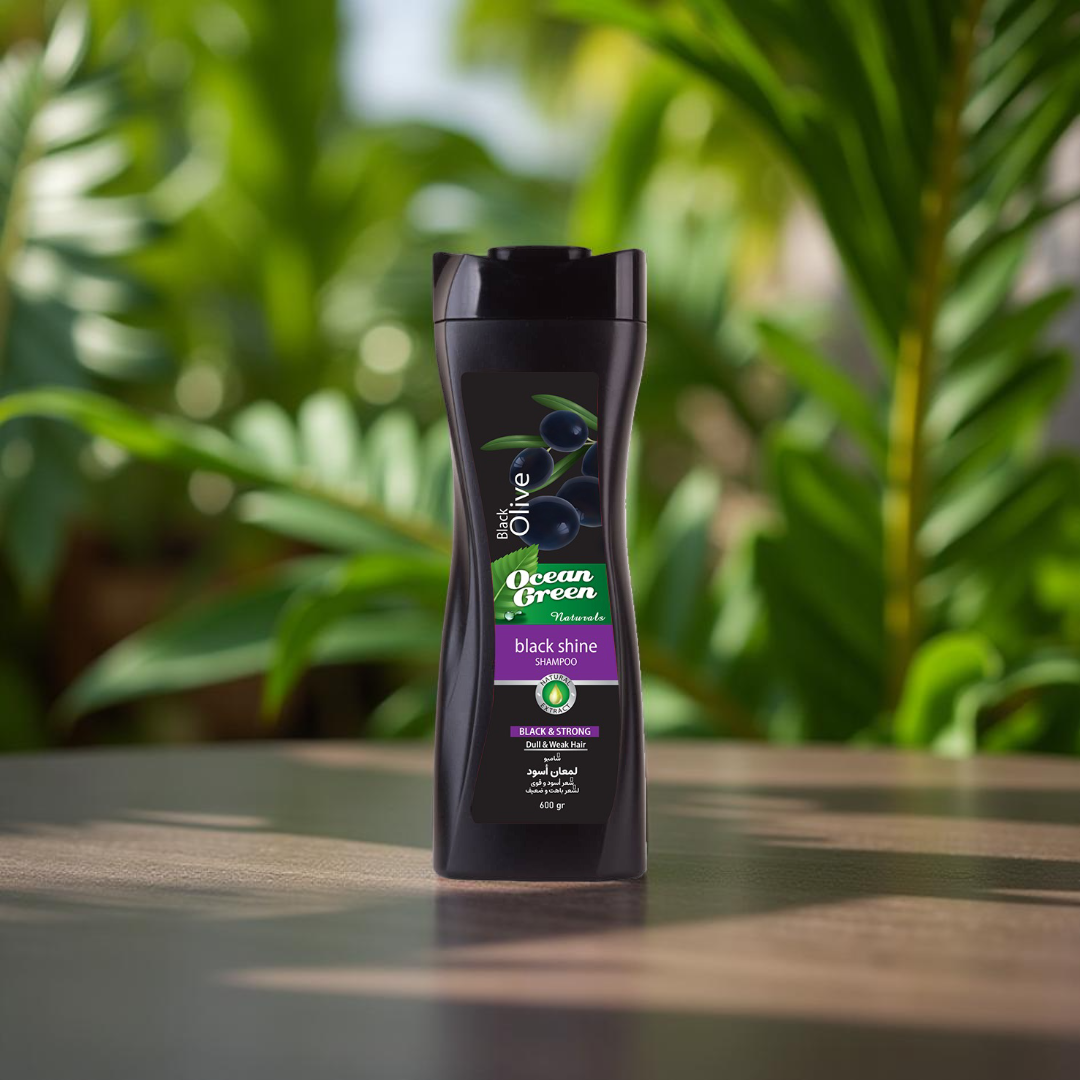 Ocean Green Black Olive Shampoo  Black Shine Formula (600 ml)
