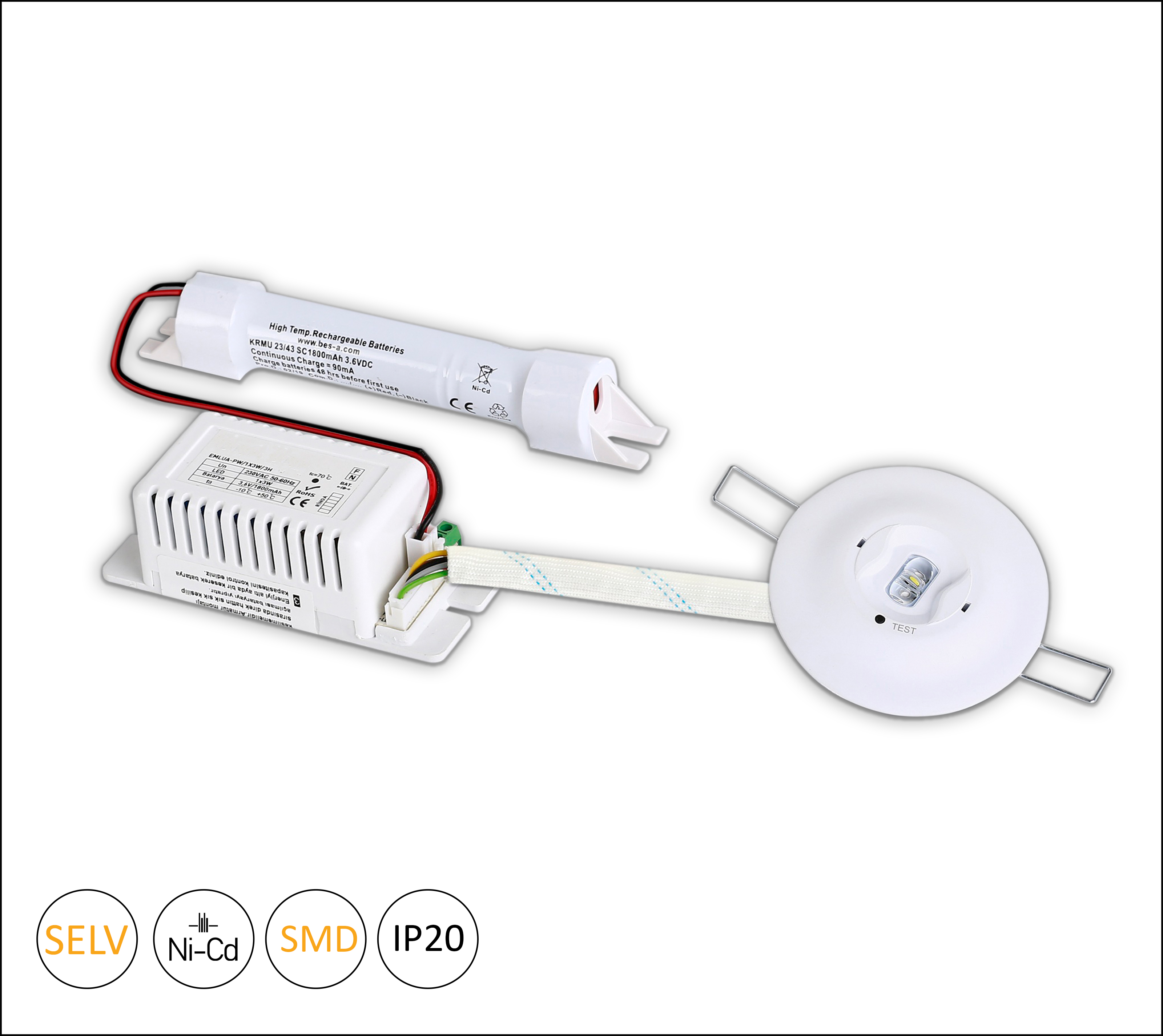  Polycarbonate Indoor Lighting-Emergency Lights- Rina