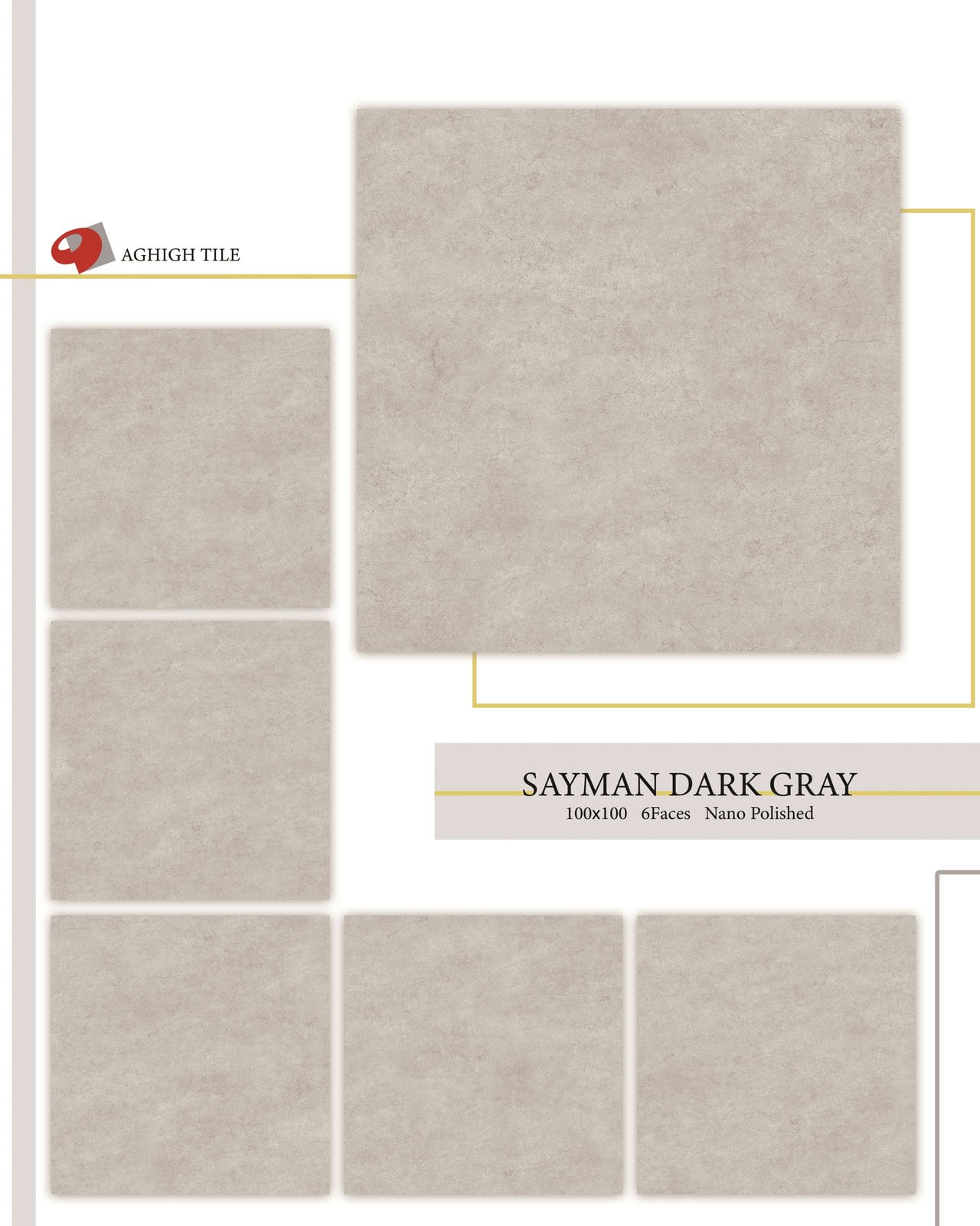 Dark Gray Sayman Tile | 100x100