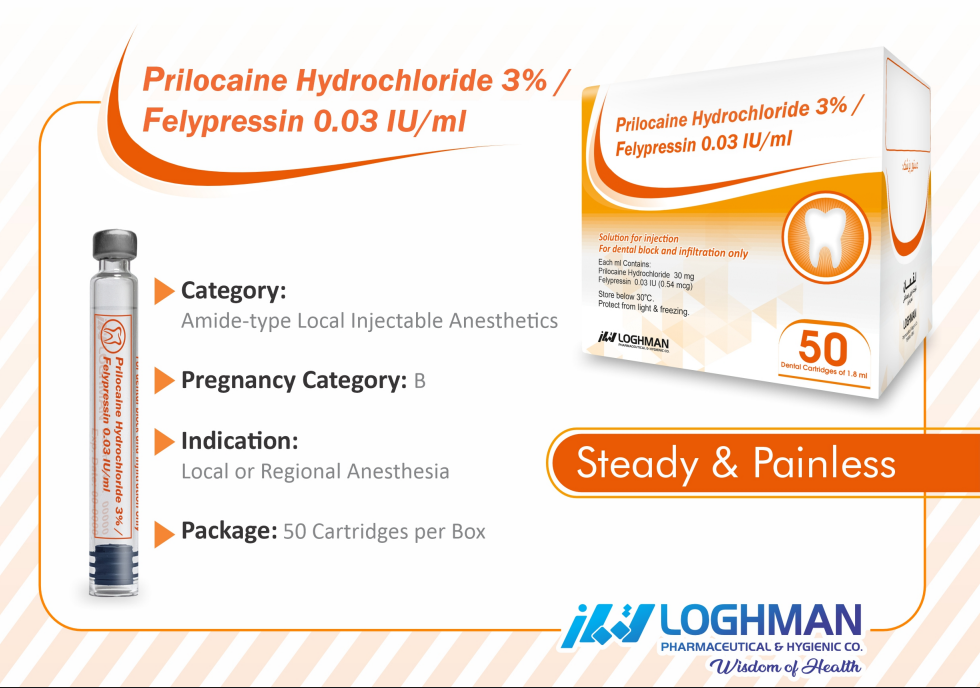 Prilocaine Hydrochloride 3% / Felypressin 0.03 IU/ml Injection
