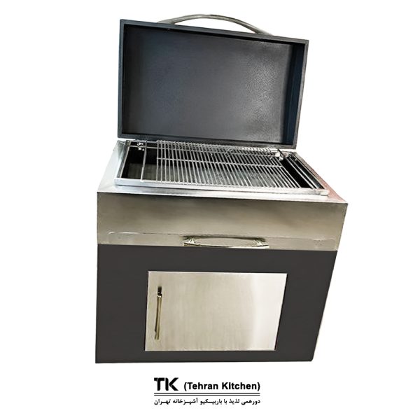 Tehran Kitchen 75 cm Charcoal BBQ Grill with Cabinet and Stainless Steel Finish