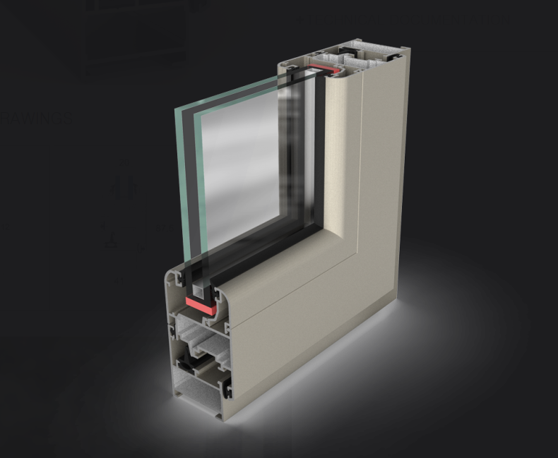 AHS41 System is a non-thermal break window and door system
