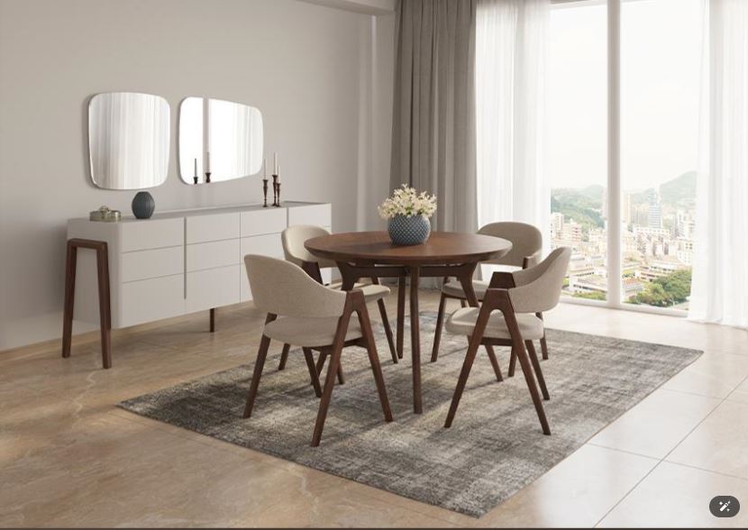 HANA  Modern Minimalist Console Table with Grooved MDF Body & Soft-Close Storage