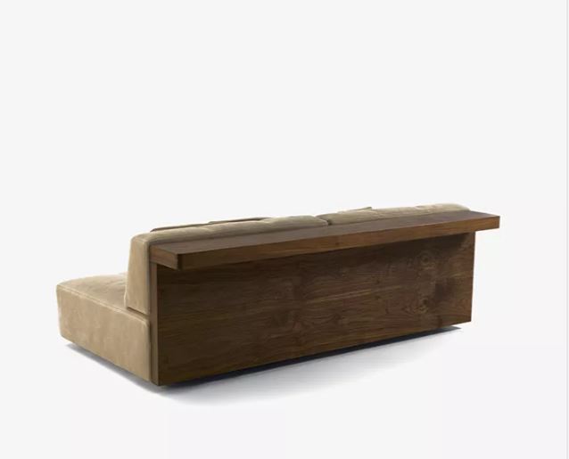 Zed Design Bita Modern 3-Seater Upholstered Sofa with Solid Natural Wood Frame, 220 cm