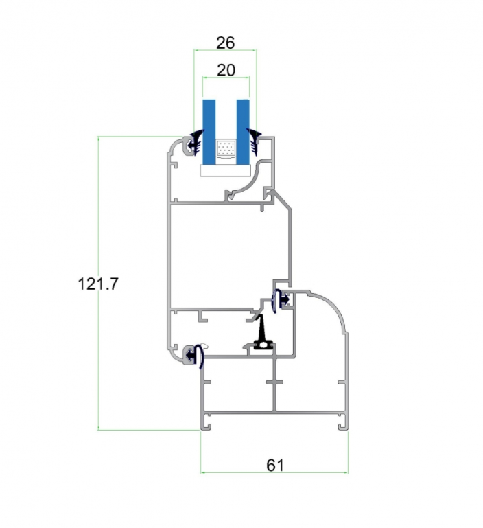 AH60 is non-thermal break window and door System