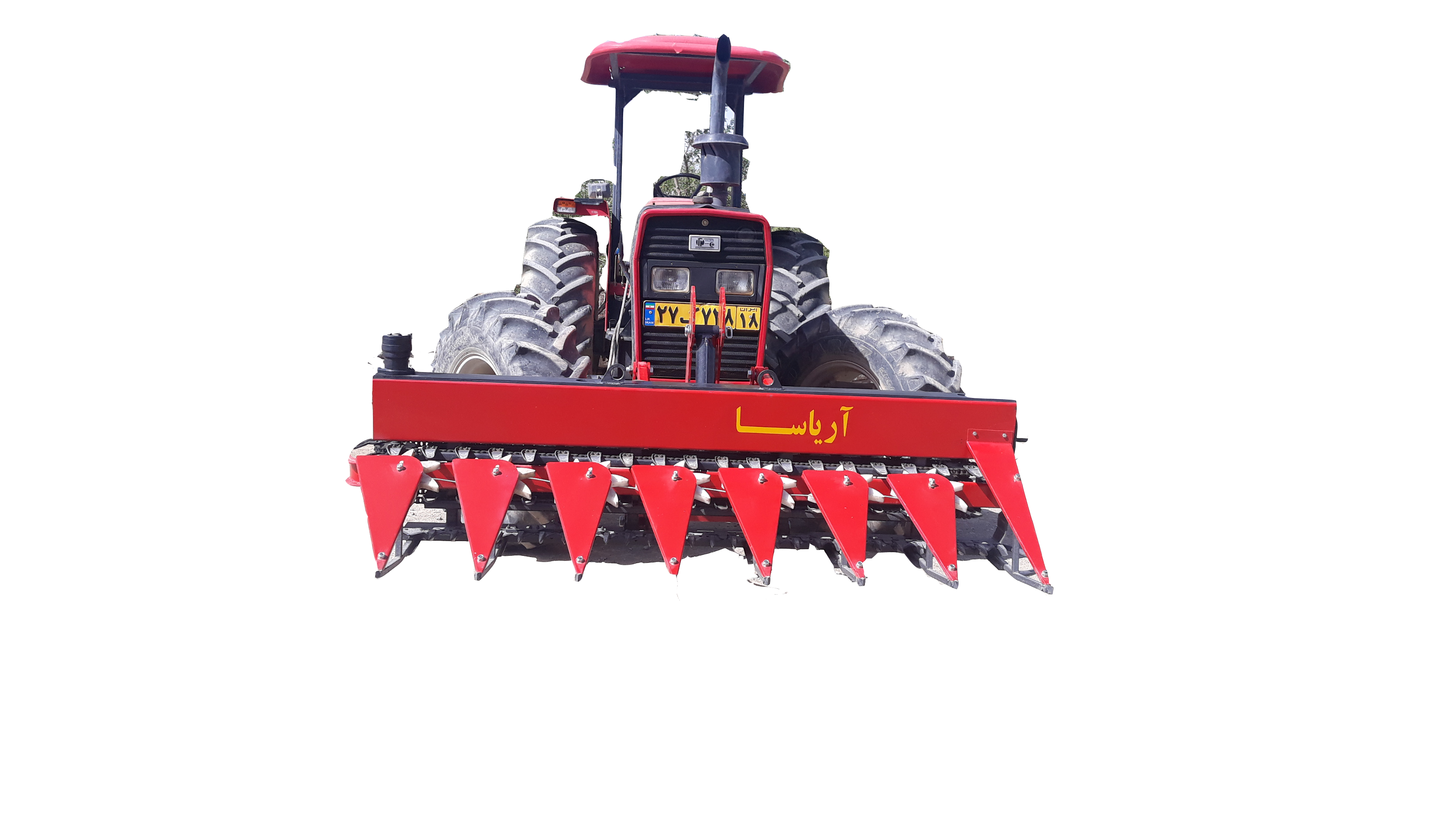Tractor front harvester