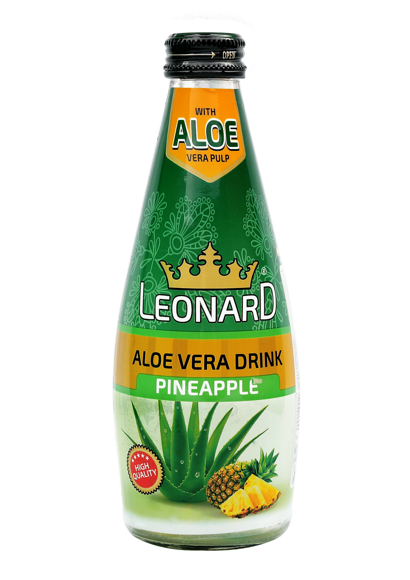 Aloe Vera Drink with Pineapple Flavor – 300 ml Glass Bottle