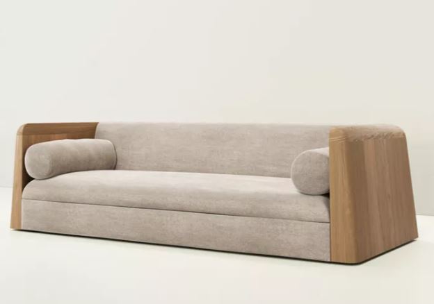 Zed Design Modern 3-Seater Natural Wood Sofa with Russian Pine, Walnut or Beech Frame