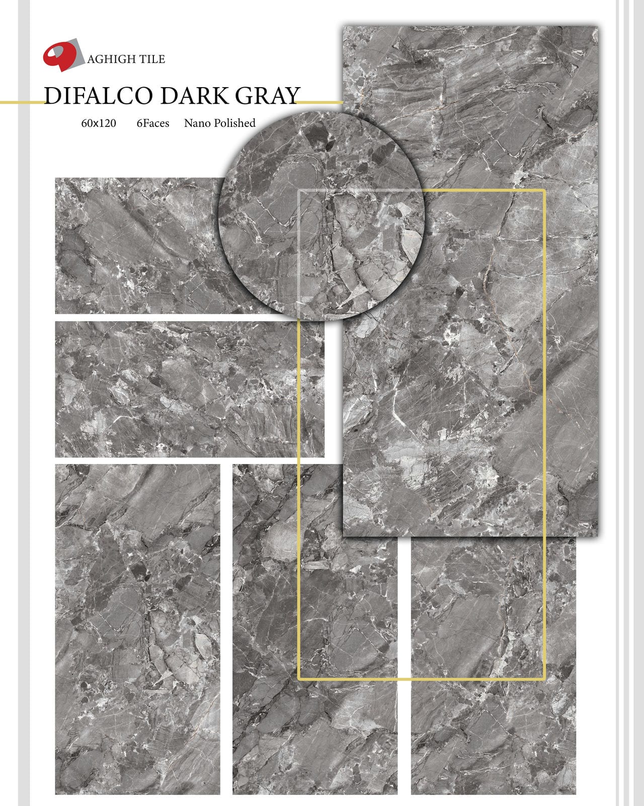 Dark Gray Difalco Tile | 60x120
