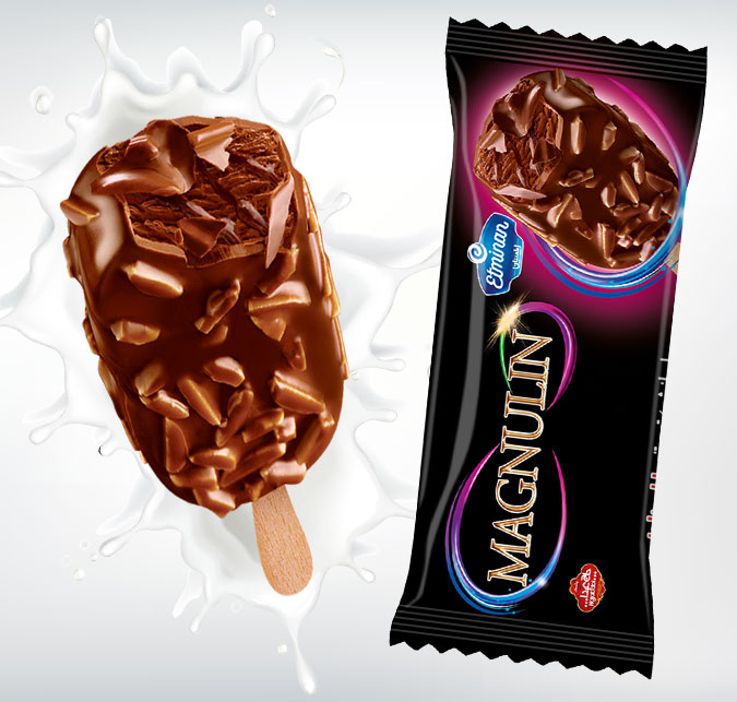 Eminan Magnumlin Premium Stick Ice Cream  Saffron & Chocolate Nut Flavors