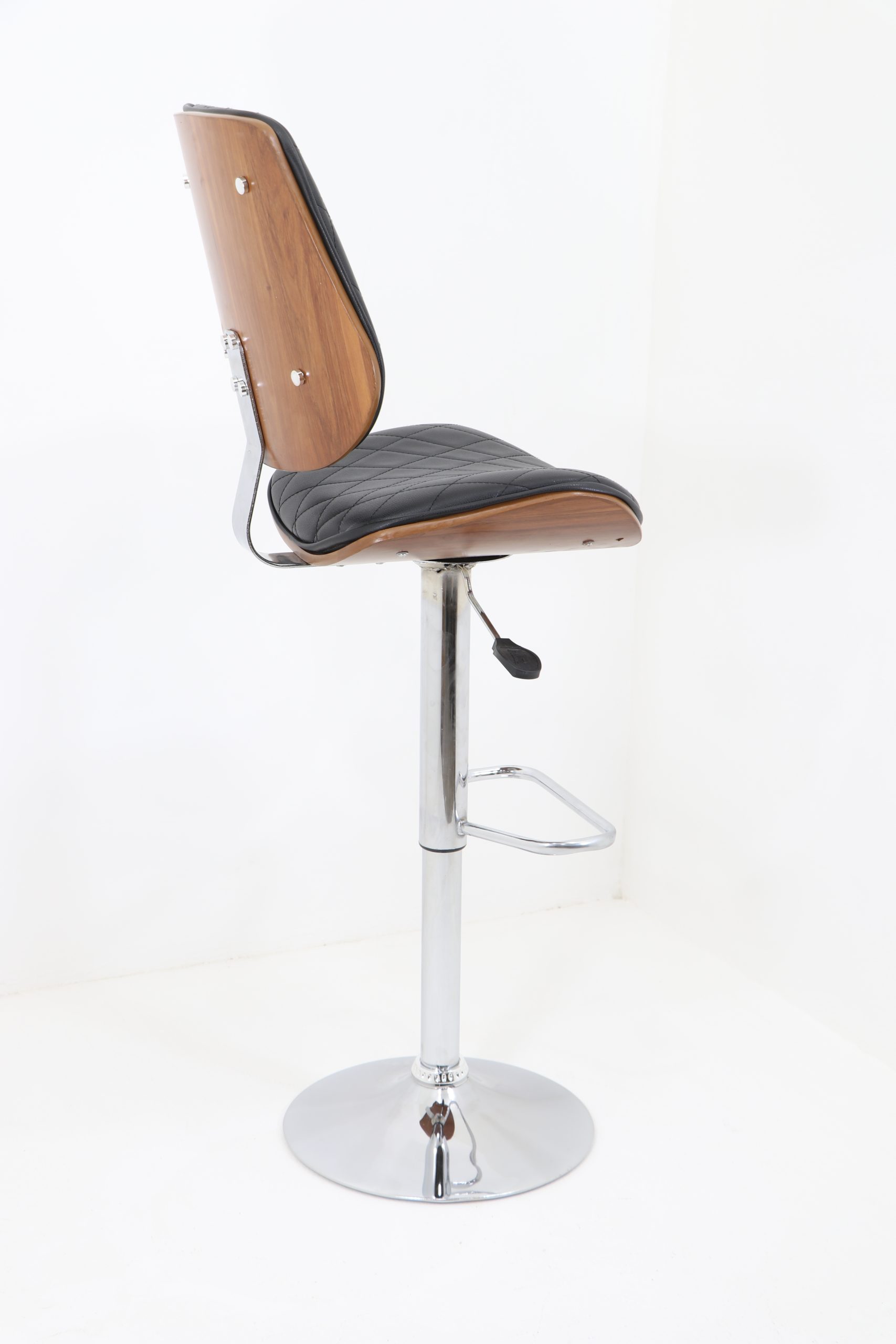 Open Jack Chair Model 2032 with Diamond Stitching - Hydraulic Height Adjustable Bar & Island Chair