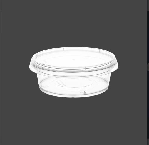 100ML Round PP Plastic Food Container with IML Decoration, Heat-Sealed Lid & Spoon