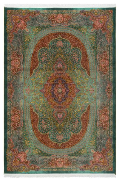 Pile Material Acrylic Rug , Classic Collection-Green 2000015184
