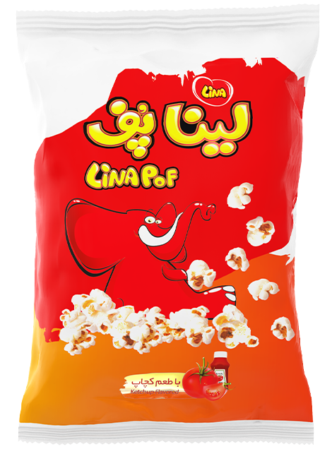 Ketchup Flavor Linapof Popcorn Snacks