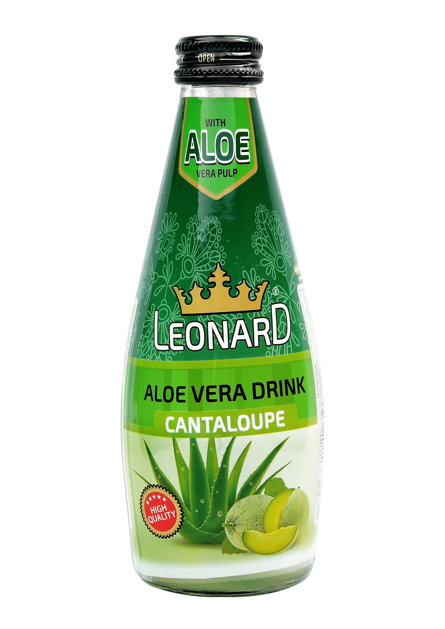 Aloe Vera Drink with Cantaloupe Flavor – 300 ml Glass Bottle