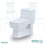 One piece toilet