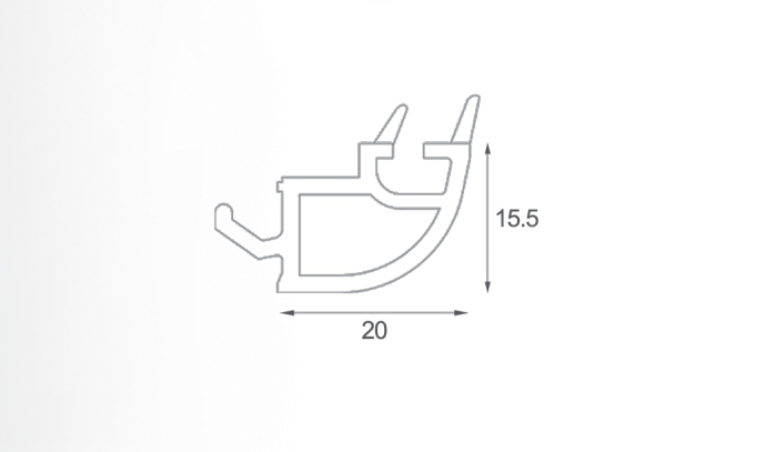 double-glazed glass glazing bead 60mm