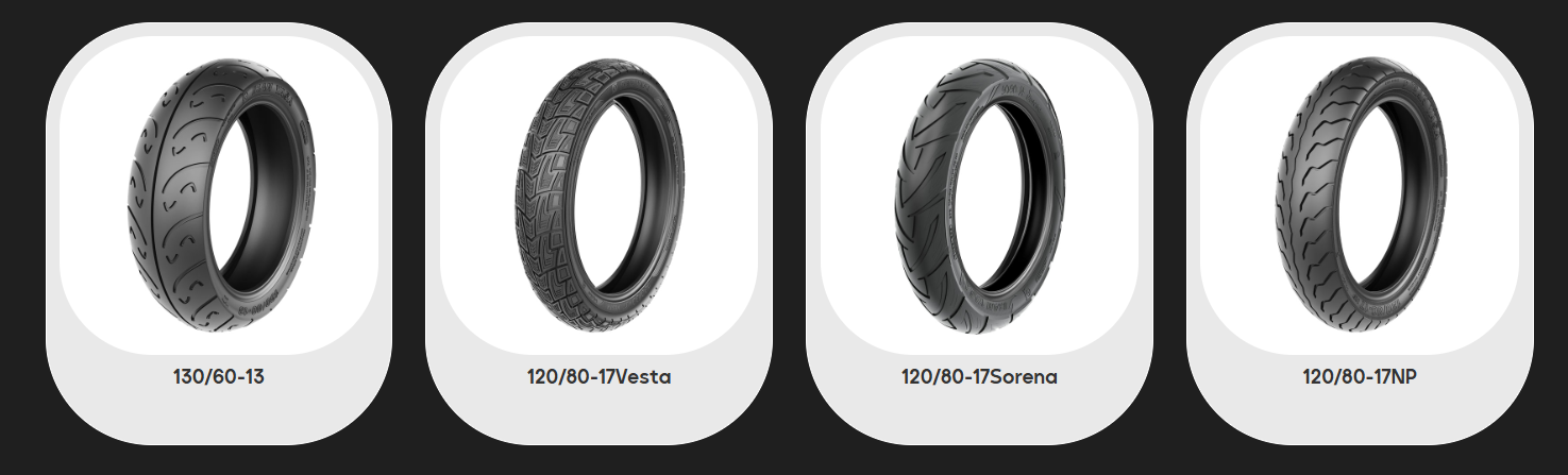 Wide Urban Motorcycle Tires  13 & 17 Inch  6PR