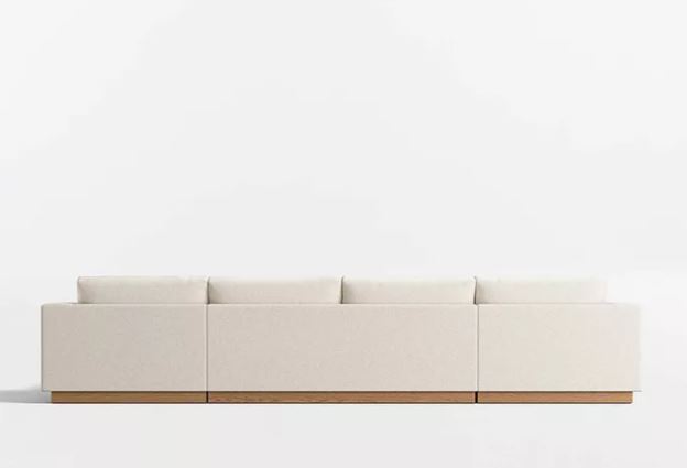 Zed Design Arta U-Shaped Comfort Sofa with Solid Natural Wood Frame & Hypoallergenic Foam