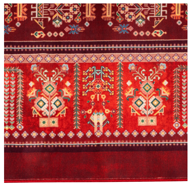 Polyester-Polyogen Rug, Traditional Collection,Maroon 25CS0220