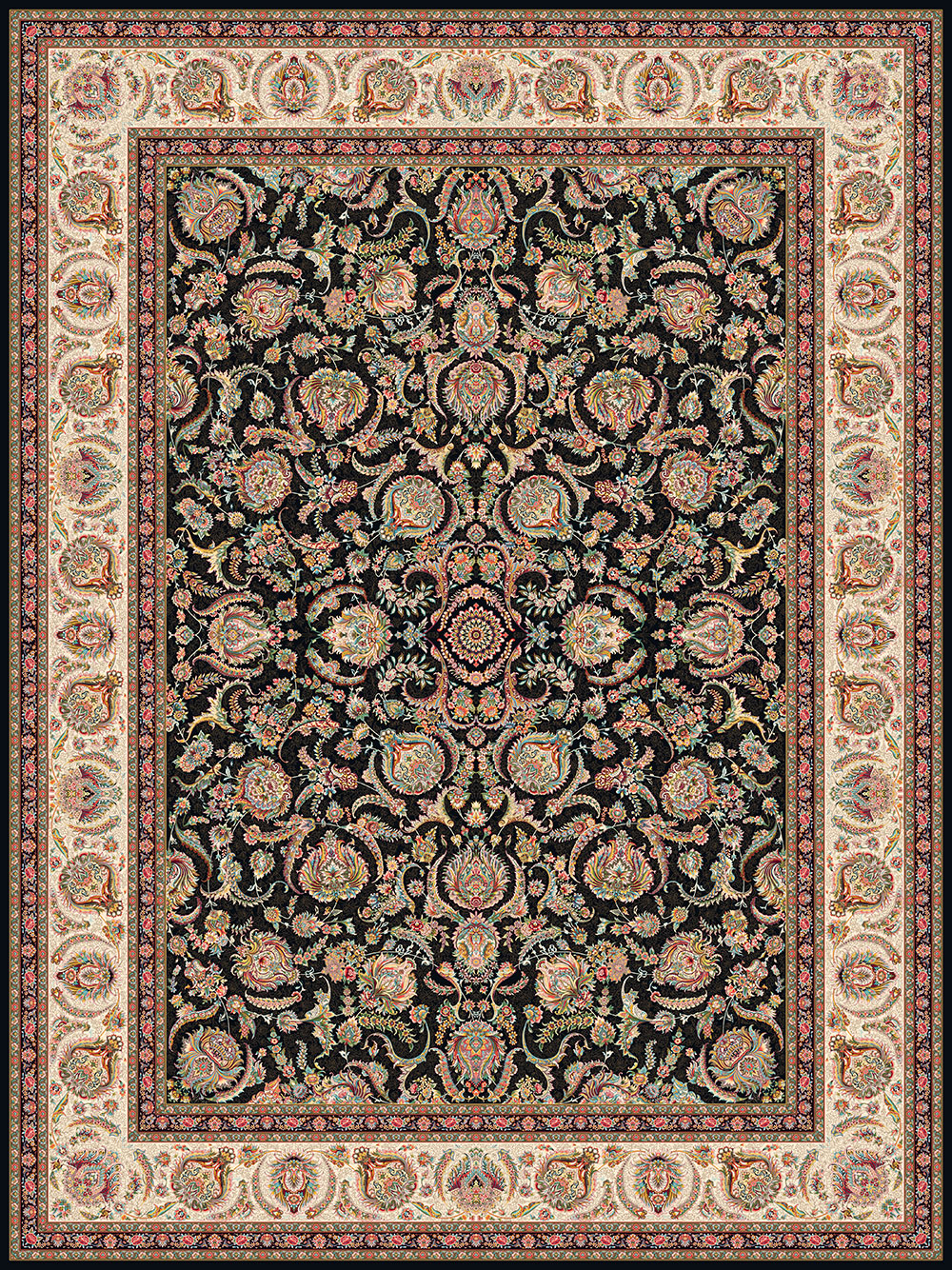 Reeds High-Density Acrylic Machine-Made Persian Carpet