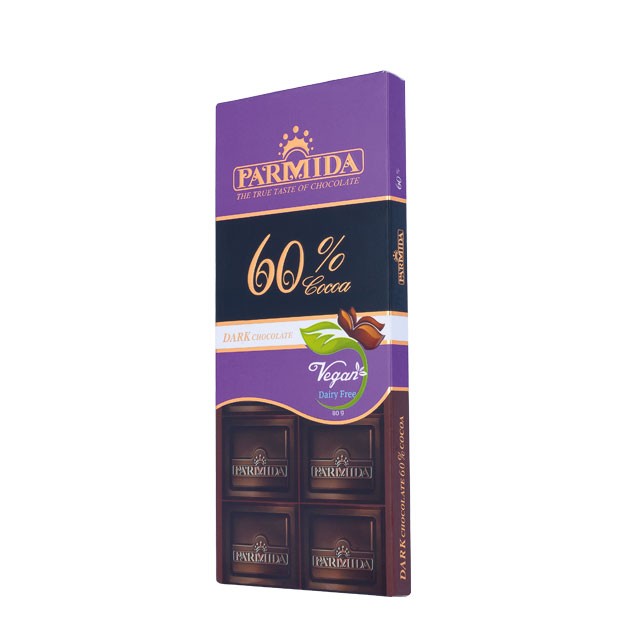 Плитка тёмного шоколада Parmida 60% — 80 г