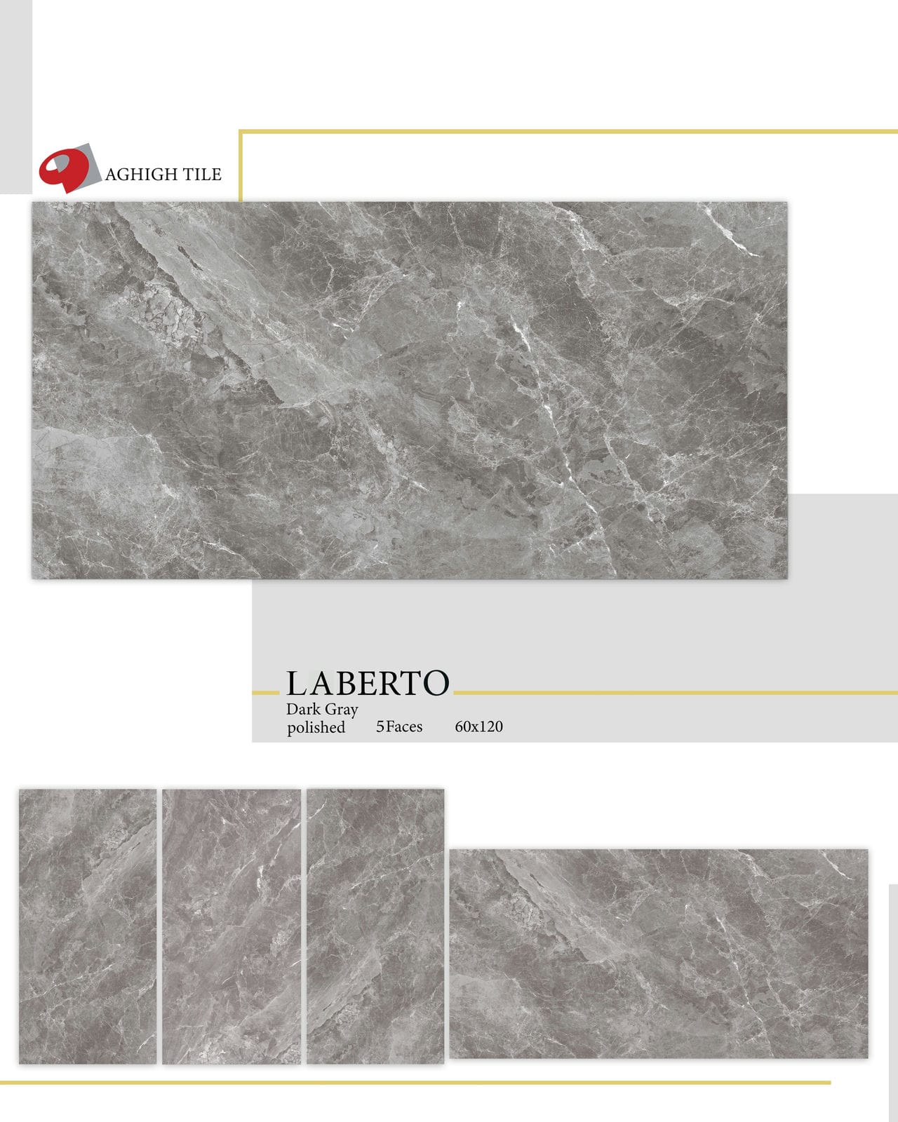 Dark Gray Laberto Tile | 60x120