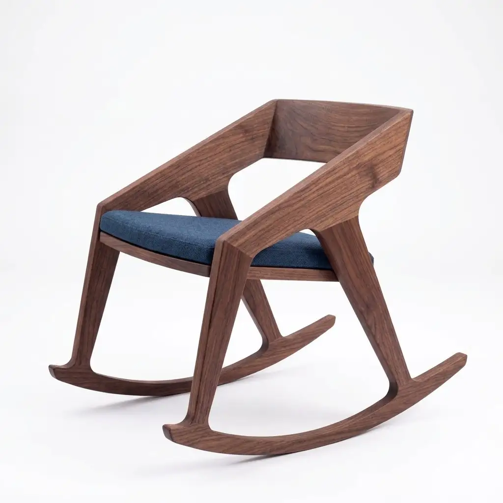 Zed Design Natural Wood Rocking Chair