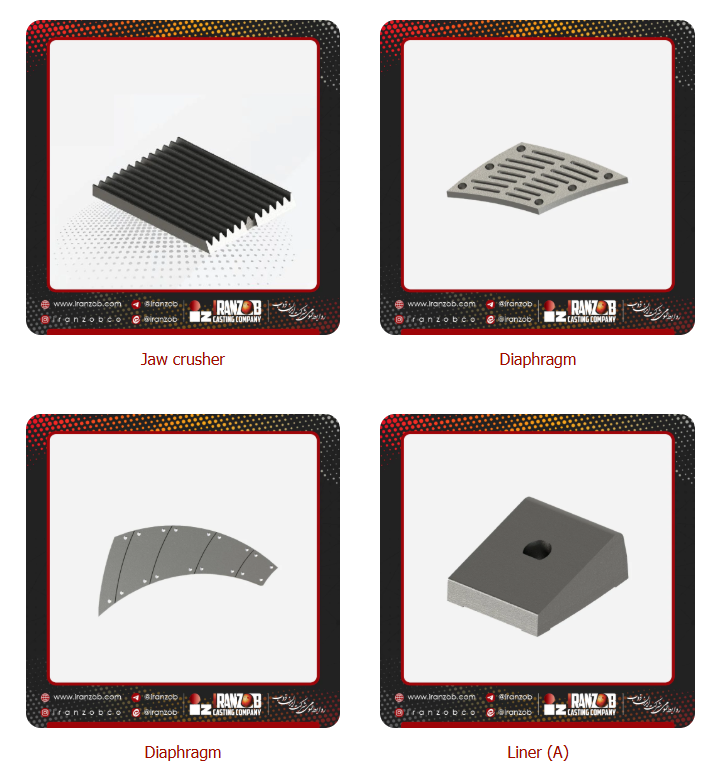 Steel and cast iron parts