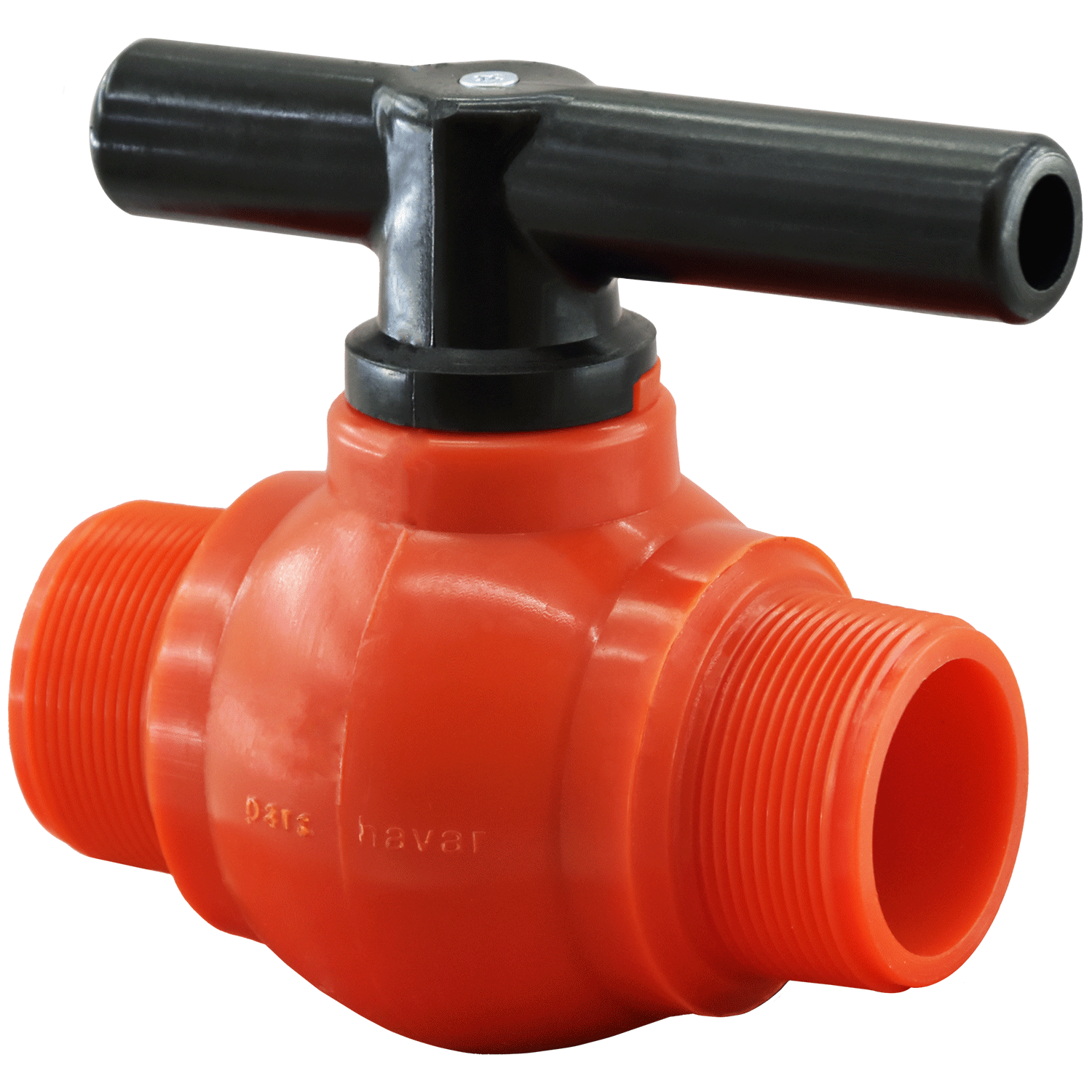 Double-ended ball valve -  short handle