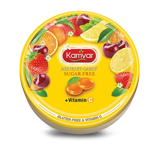 Фруктовые конфеты без сахара с витамином C (бренд Kamvar)