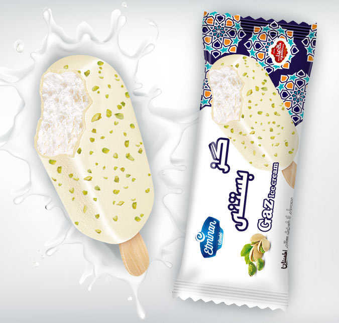 Eminan Persian Dessert Stick Ice Cream  Gaz & Sohan Pistachio Flavors
