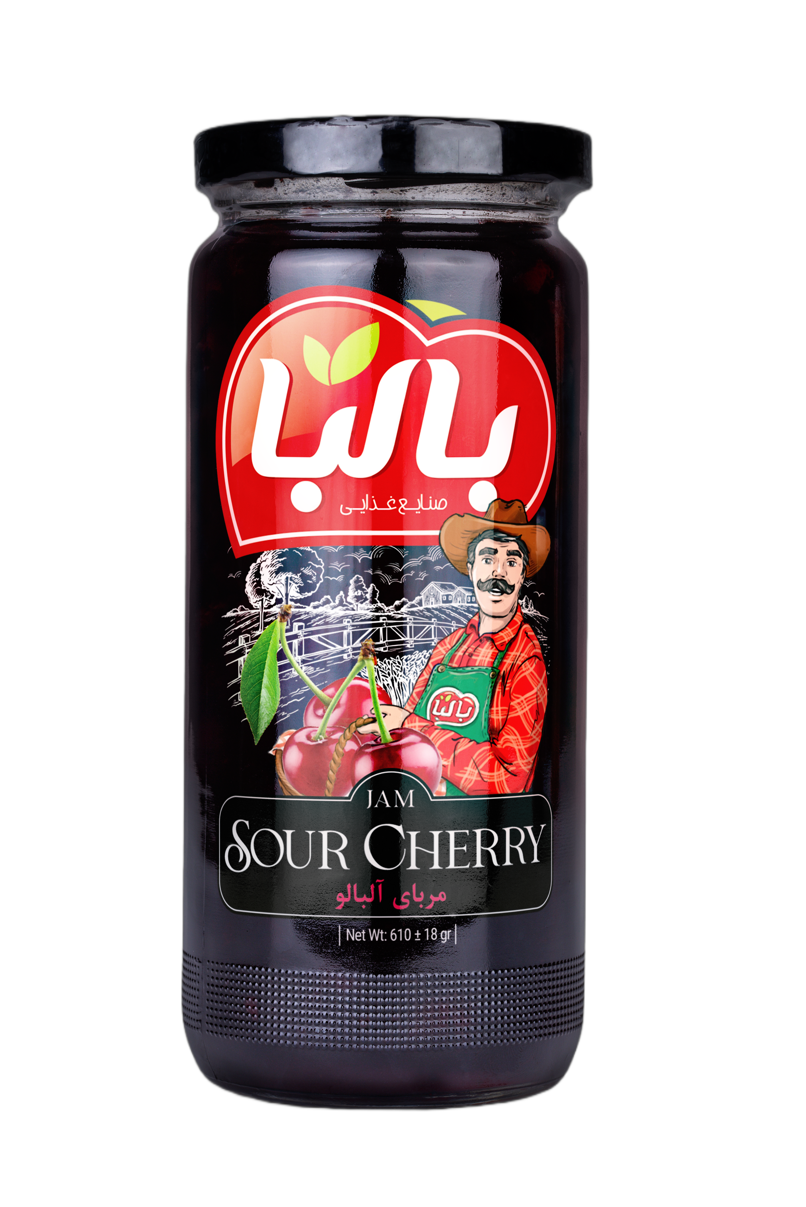 Balba Sour Cherry Jam – 610 g Glass Jar
