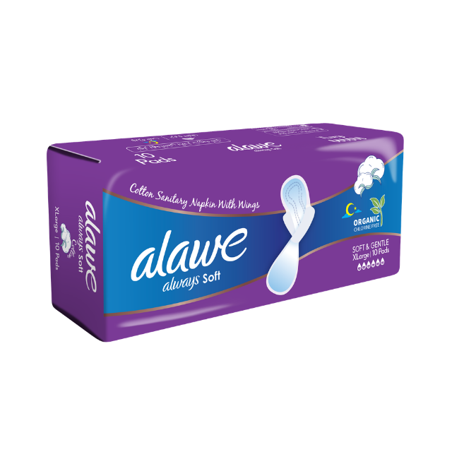 Alawe Fluff Cotton Sanitary Napkins – Extra Large Size