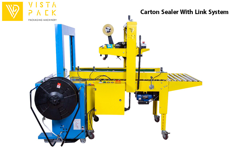 Automatic Carton Sealer with Integrated Strapping System