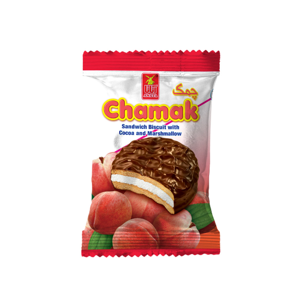 Chamak Chocolate Coated Cream Biscuits Pineapple, Peach, Watermelon