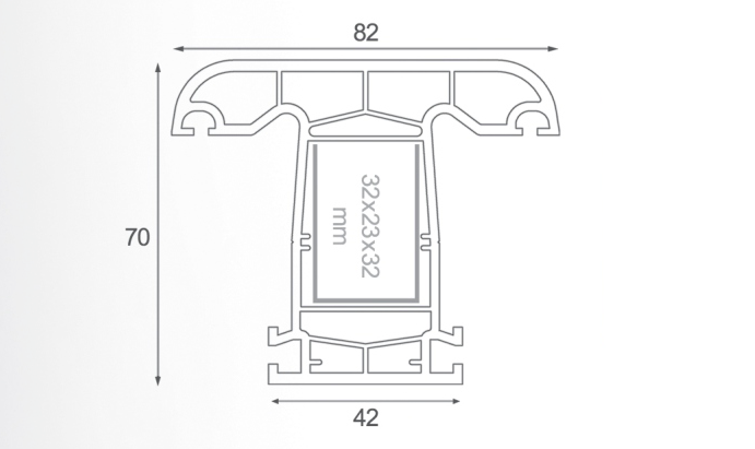 mullion profile 70mm