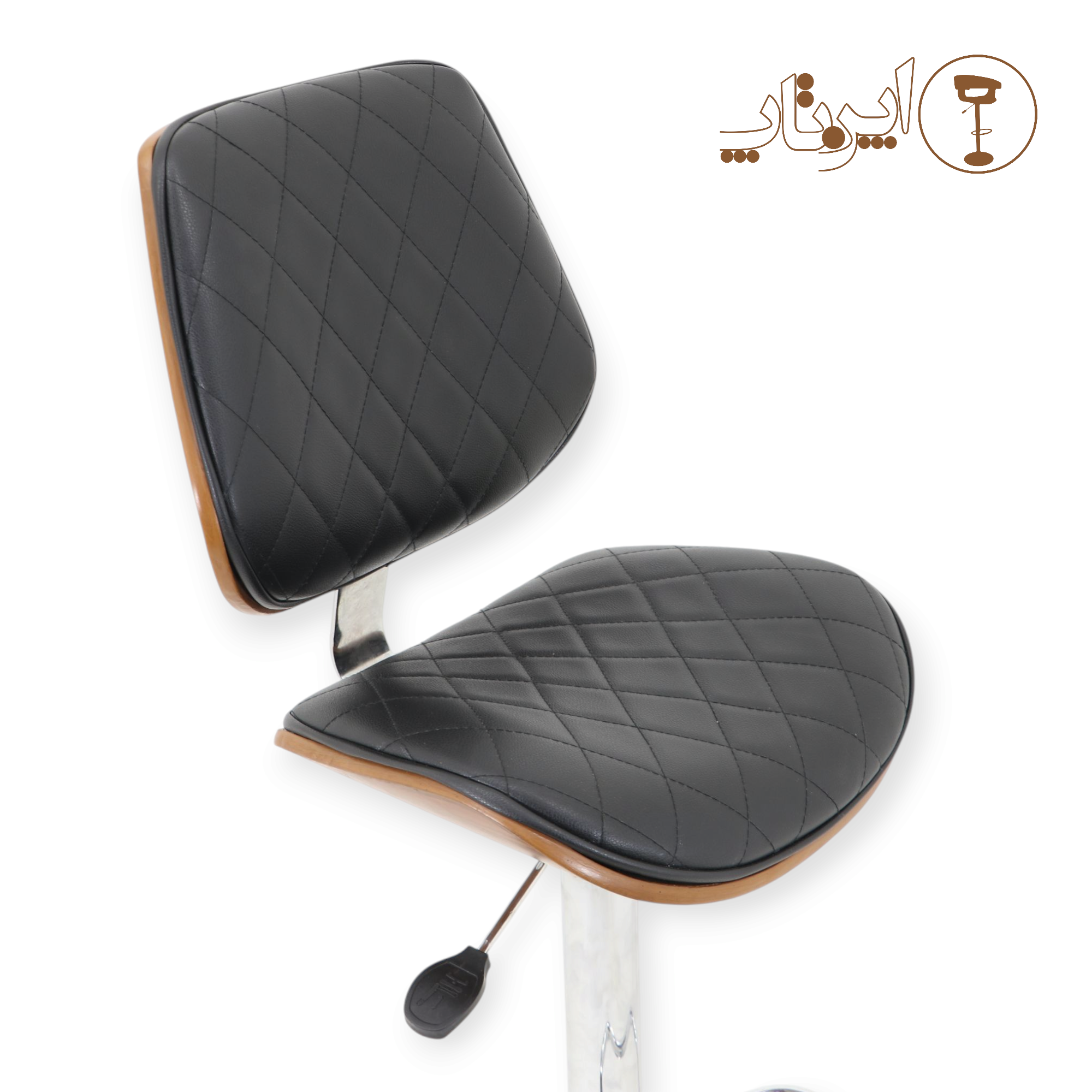 Open Jack Chair Model 2032 with Diamond Stitching - Hydraulic Height Adjustable Bar & Island Chair