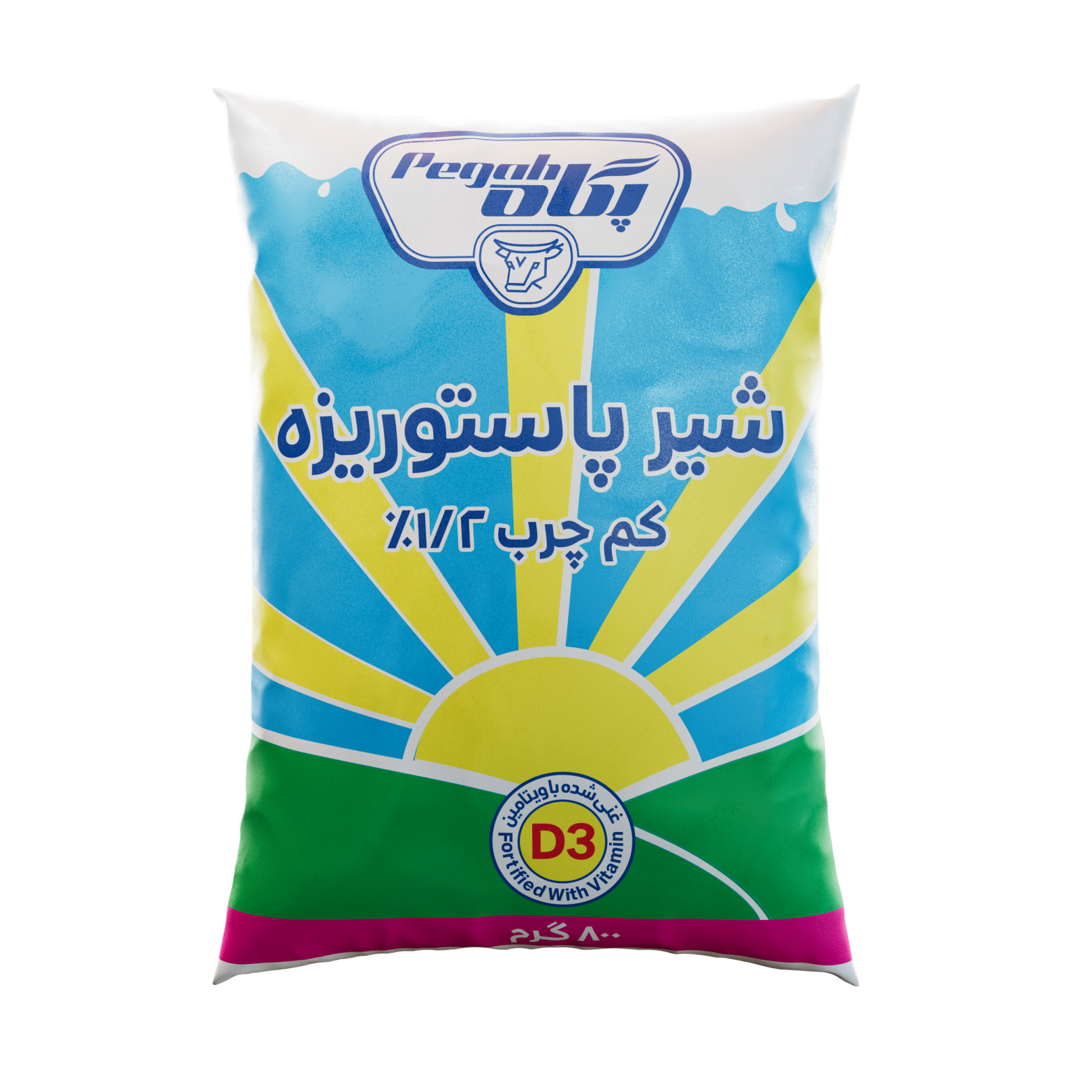 Pegah Pasteurized Low Fat Milk Fortified with Vitamin D3 - 800 g