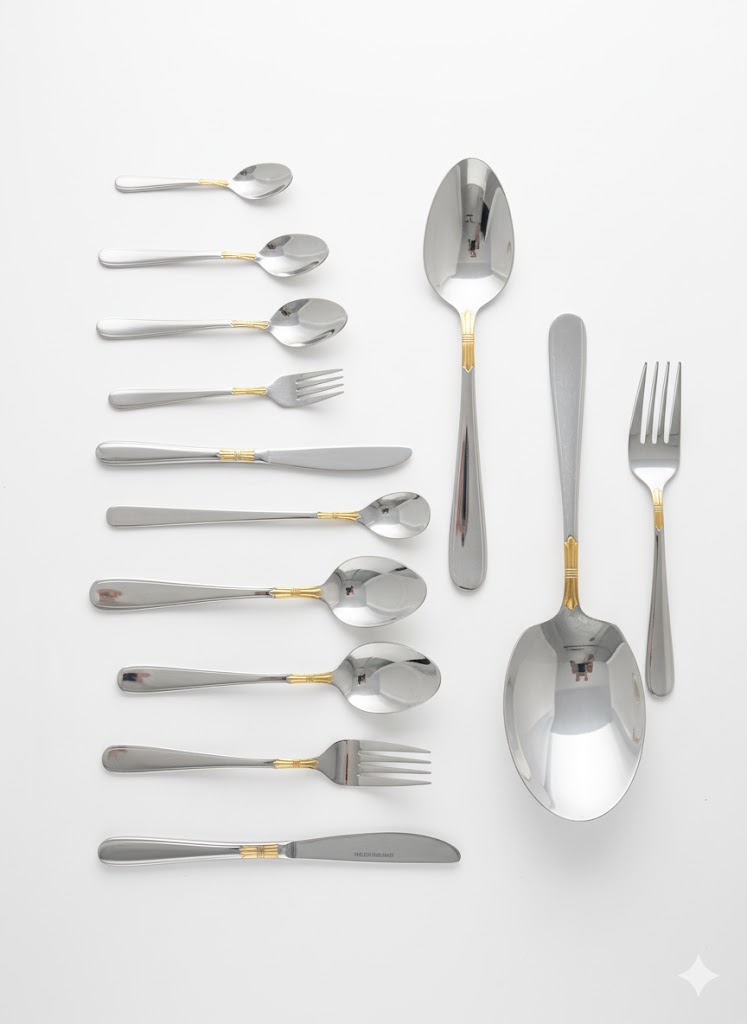 Pasha Vincenza 157/128/86/32-Piece 18/10 Stainless Steel Cutlery Set