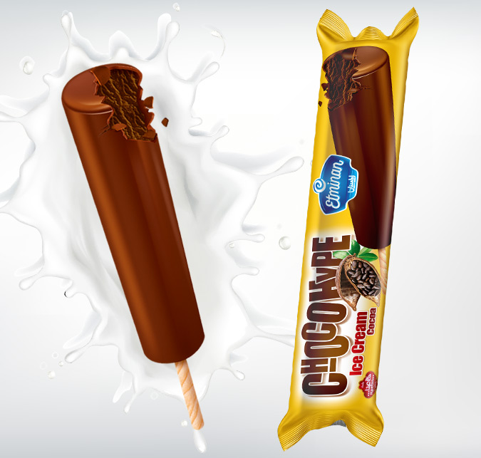 Eminan Coated Stick Ice Cream  Coffee & Vanilla Flavors