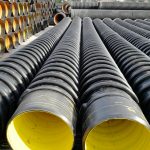 Polyethylene pipe with crimped ends (spiral)